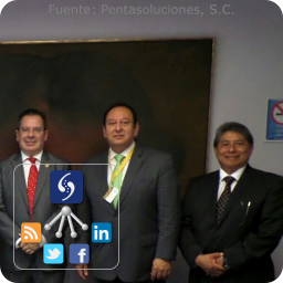 Humberto Lozano, Presidente de CANACO; Roberto Alegría, Director General de COMENOR y Mario Pacheco, Enlace de Normalización de CANACO Humberto Lozano, Presidente de CANACO; Roberto Alegría, Director General de COMENOR y Mario Pacheco, Enlace de Normalización de CANACO