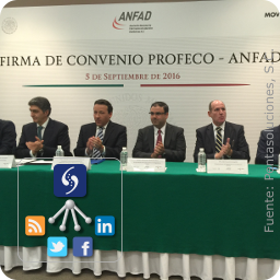 Ernesto Nemer Alvarez, Procurador de la PROFECO; César Cárdenas Rodríguez, Presidente de la ANFAD; Ernesto Marcos Iga, Vicepresiente de Enseres Mayores de la ANFAD y Ronaldo Duarte, Vicepresidente de Enseres Menores de la ANFAD Ernesto Nemer Alvarez, Procurador de la PROFECO; César Cárdenas Rodríguez, Presidente de la ANFAD; Ernesto Marcos Iga, Vicepresiente de Enseres Mayores de la ANFAD y Ronaldo Duarte, Vicepresidente de Enseres Menores de la ANFAD