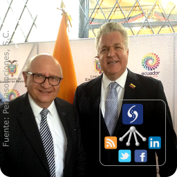 Rafael Nava y Uribe, Pentasoluciones; Leonardo Arízaga, Embajador de Ecuador en México Rafael Nava y Uribe, Pentasoluciones; Leonardo Arízaga, Embajador de Ecuador en México